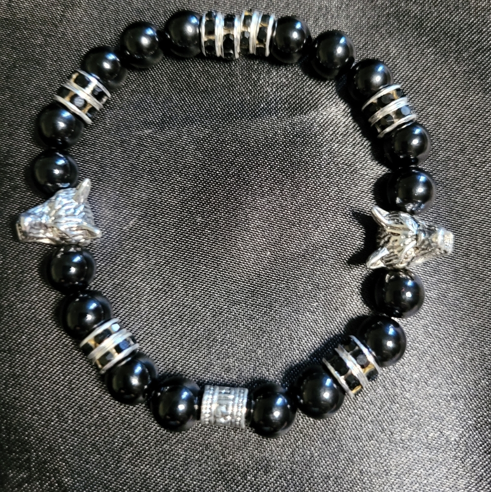 Wolf 🐺 Crystal stone Bracelet